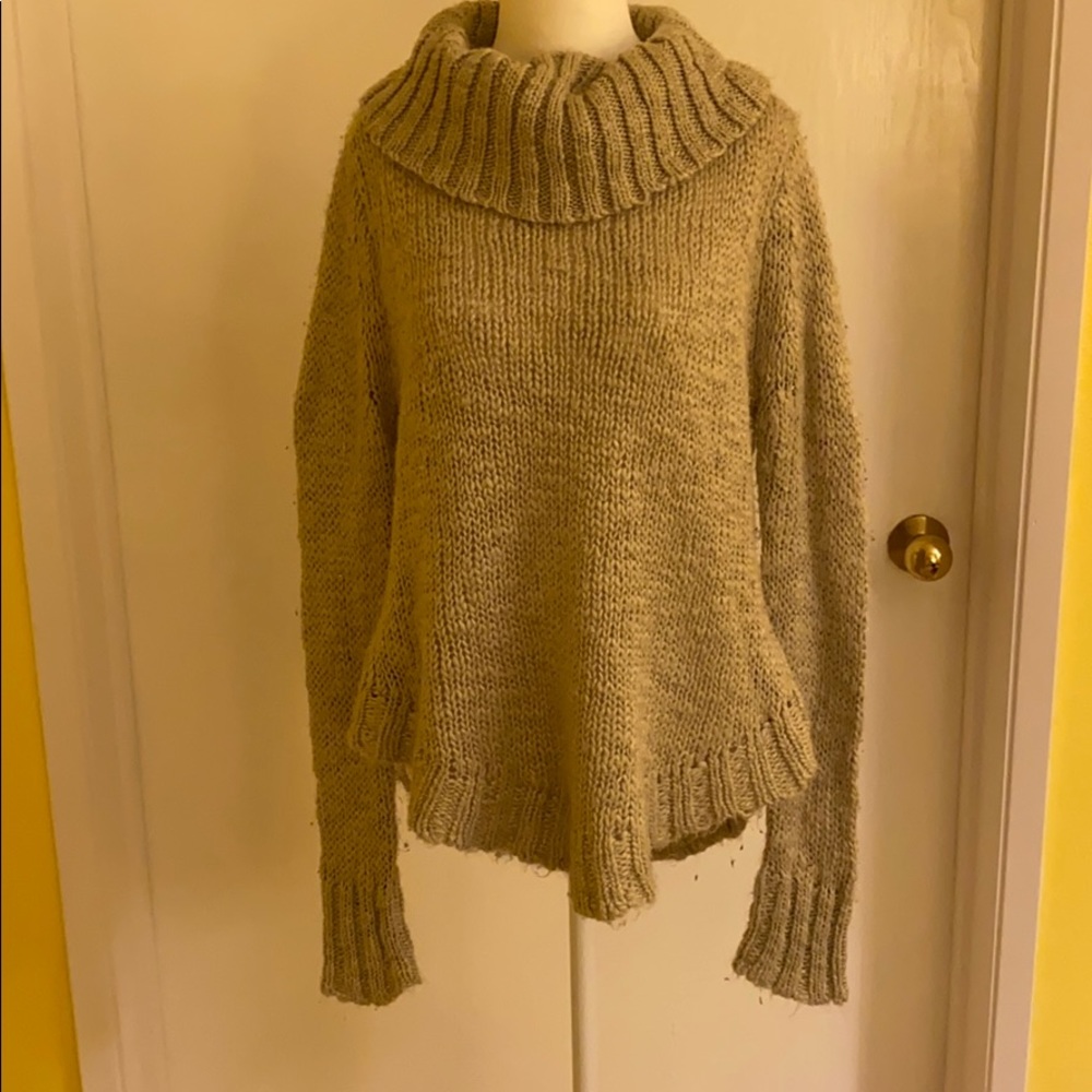 Loose fitting turtleneck sweater